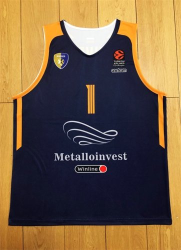 Shved 1 Moscow Region Khimki Dark Blue Basketball Jersey